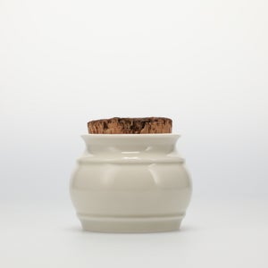 キッチンツールキャニスター 75mm 樽 グレー 鬼皮コルク付 4754