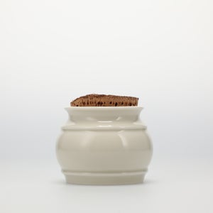 キッチンツールキャニスター 75mm 樽 グレー 鬼皮コルク付 4755