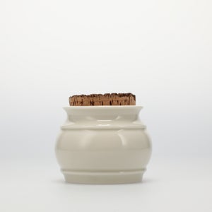 キッチンツールキャニスター 75mm 樽 グレー 鬼皮コルク付 4757