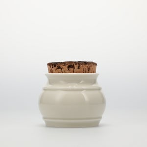 キッチンツールキャニスター 75mm 樽 グレー 鬼皮コルク付 4758