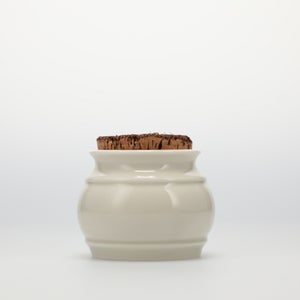 キッチンツールキャニスター 75mm 樽 グレー 鬼皮コルク付 4759