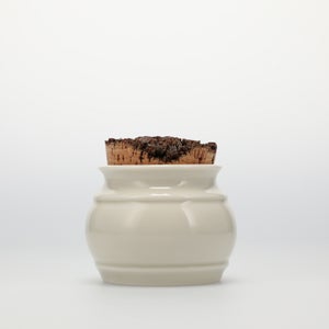 キッチンツールキャニスター 75mm 樽 グレー 鬼皮コルク付 4760