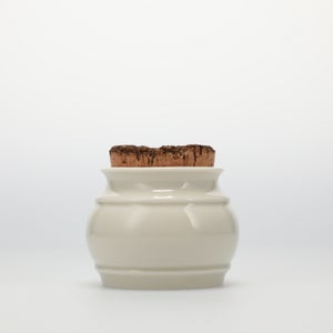 キッチンツールキャニスター 75mm 樽 グレー 鬼皮コルク付 4762