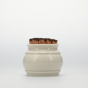 キッチンツールキャニスター 75mm 樽 グレー 鬼皮コルク付 4764