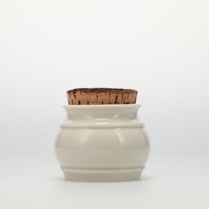 キッチンツールキャニスター 75mm 樽 グレー 鬼皮コルク付 4770