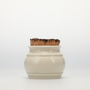 キッチンツールキャニスター 75mm 樽 グレー 鬼皮コルク付 4965