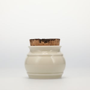 キッチンツールキャニスター 75mm 樽 グレー 鬼皮コルク付 4966