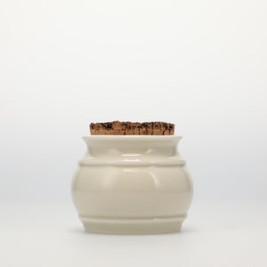 キッチンツールキャニスター 75mm 樽 グレー 鬼皮コルク付 4977