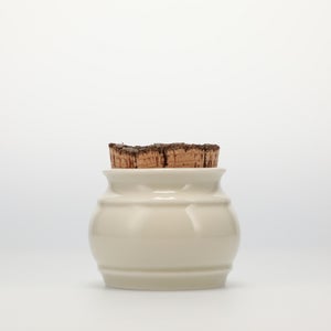 キッチンツールキャニスター 75mm 樽 グレー 鬼皮コルク付 4979