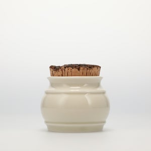 キッチンツールキャニスター 75mm 樽 グレー 鬼皮コルク付 4984