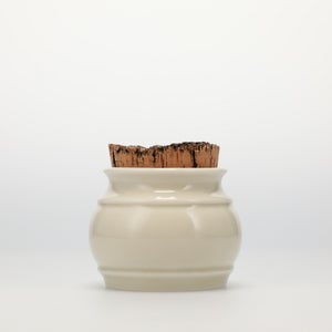 キッチンツールキャニスター 75mm 樽 グレー 鬼皮コルク付 4988