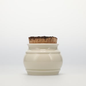 キッチンツールキャニスター 75mm 樽 グレー 鬼皮コルク付 4996