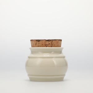 キッチンツールキャニスター 75mm 樽 グレー 鬼皮コルク付 5001