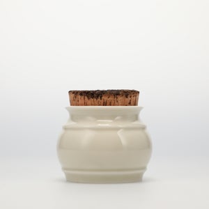 キッチンツールキャニスター 75mm 樽 グレー 鬼皮コルク付 5002