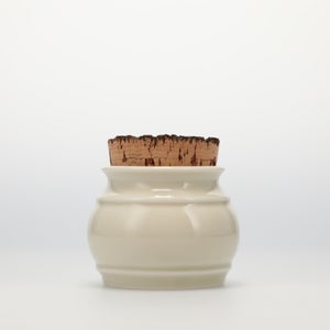 キッチンツールキャニスター 75mm 樽 グレー 鬼皮コルク付 5003