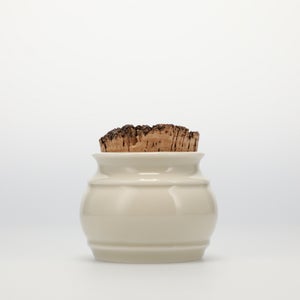 キッチンツールキャニスター 75mm 樽 グレー 鬼皮コルク付 5005