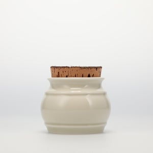 キッチンツールキャニスター 75mm 樽 グレー 鬼皮コルク付 5010