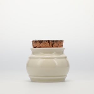 キッチンツールキャニスター 75mm 樽 グレー 鬼皮コルク付 5034