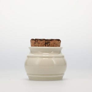 キッチンツールキャニスター 75mm 樽 グレー 鬼皮コルク付 5036