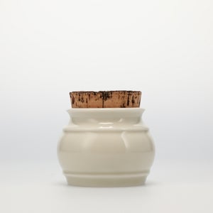 キッチンツールキャニスター 75mm 樽 グレー 鬼皮コルク付 5037