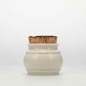 キッチンツールキャニスター 75mm 樽 グレー 鬼皮コルク付 5039