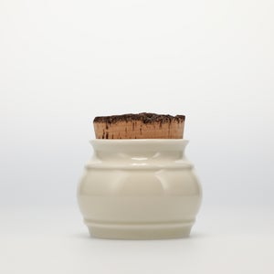 キッチンツールキャニスター 75mm 樽 グレー 鬼皮コルク付 5045