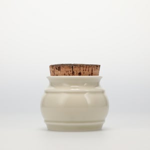 キッチンツールキャニスター 75mm 樽 グレー 鬼皮コルク付 5046