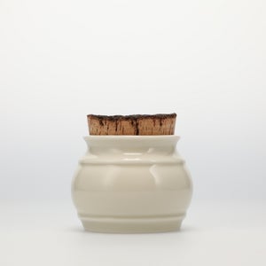 キッチンツールキャニスター 75mm 樽 グレー 鬼皮コルク付 5048