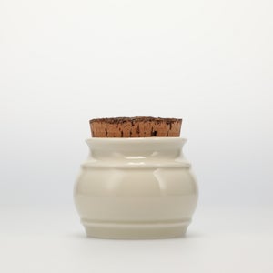 キッチンツールキャニスター 75mm 樽 グレー 鬼皮コルク付 5097