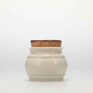 キッチンツールキャニスター 75mm 樽 グレー 鬼皮コルク付 5103