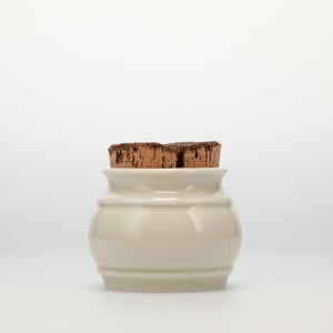 キッチンツールキャニスター 75mm 樽 グレー 鬼皮コルク付 5104