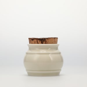 キッチンツールキャニスター 75mm 樽 グレー 鬼皮コルク付 5110