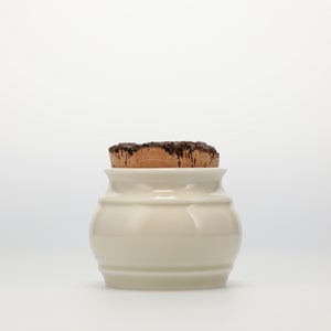 キッチンツールキャニスター 75mm 樽 グレー 鬼皮コルク付 5113