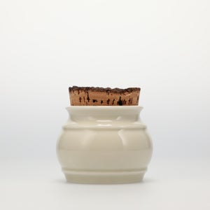 キッチンツールキャニスター 75mm 樽 グレー 鬼皮コルク付 5114