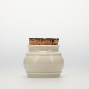 キッチンツールキャニスター 75mm 樽 グレー 鬼皮コルク付 5120