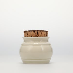 キッチンツールキャニスター 75mm 樽 グレー 鬼皮コルク付 5141