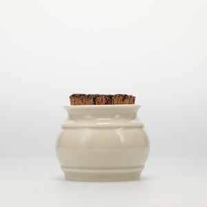 キッチンツールキャニスター 75mm 樽 グレー 鬼皮コルク付 5142