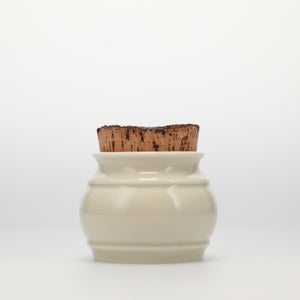 キッチンツールキャニスター 75mm 樽 グレー 鬼皮コルク付 5144