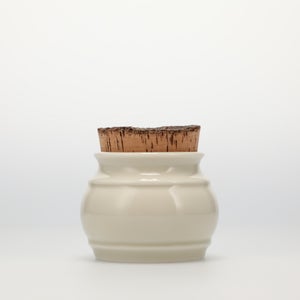 キッチンツールキャニスター 75mm 樽 グレー 鬼皮コルク付 5145