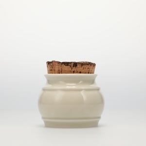 キッチンツールキャニスター 75mm 樽 グレー 鬼皮コルク付 5146