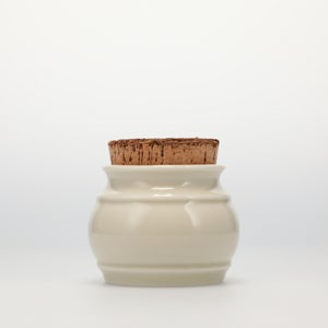 キッチンツールキャニスター 75mm 樽 グレー 鬼皮コルク付 5147