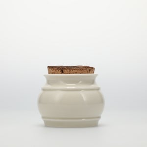 キッチンツールキャニスター 75mm 樽 グレー 鬼皮コルク付 4649