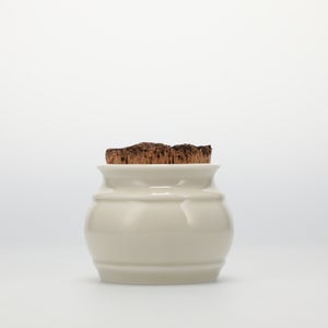 キッチンツールキャニスター 75mm 樽 グレー 鬼皮コルク付 4671