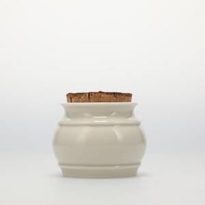 キッチンツールキャニスター 75mm 樽 グレー 鬼皮コルク付 4705