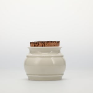 キッチンツールキャニスター 75mm 樽 グレー 鬼皮コルク付 4706