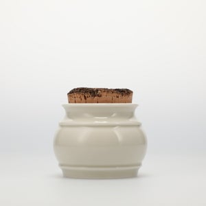 キッチンツールキャニスター 75mm 樽 グレー 鬼皮コルク付 4708