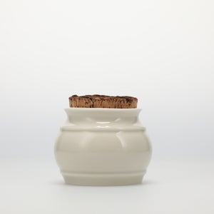 キッチンツールキャニスター 75mm 樽 グレー 鬼皮コルク付 4713