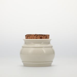 キッチンツールキャニスター 75mm 樽 グレー 鬼皮コルク付 4714