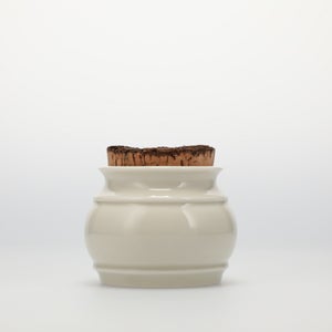 キッチンツールキャニスター 75mm 樽 グレー 鬼皮コルク付 4715