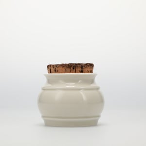 キッチンツールキャニスター 75mm 樽 グレー 鬼皮コルク付 4723